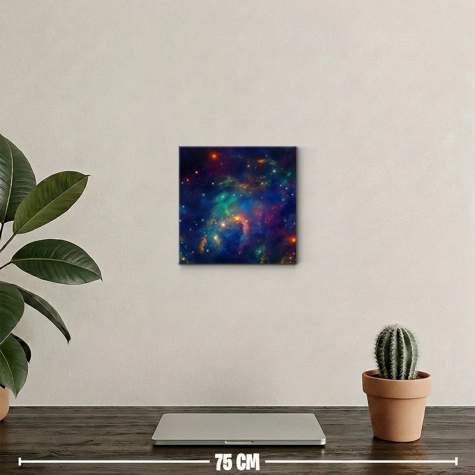 Cuadro Galaxia Cósmica con Estrellas Luminosas y Nebulosas — miniatura 2