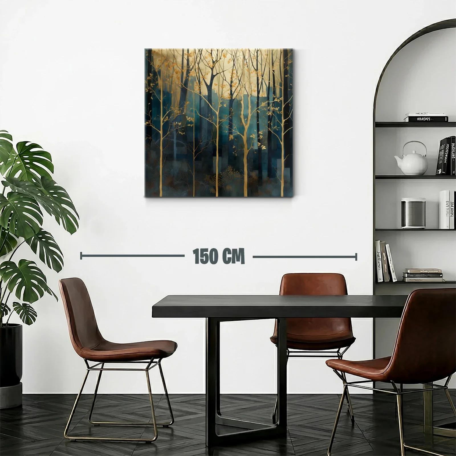 Bosque encantado con tonos dorados y azul profundo — miniatura 2