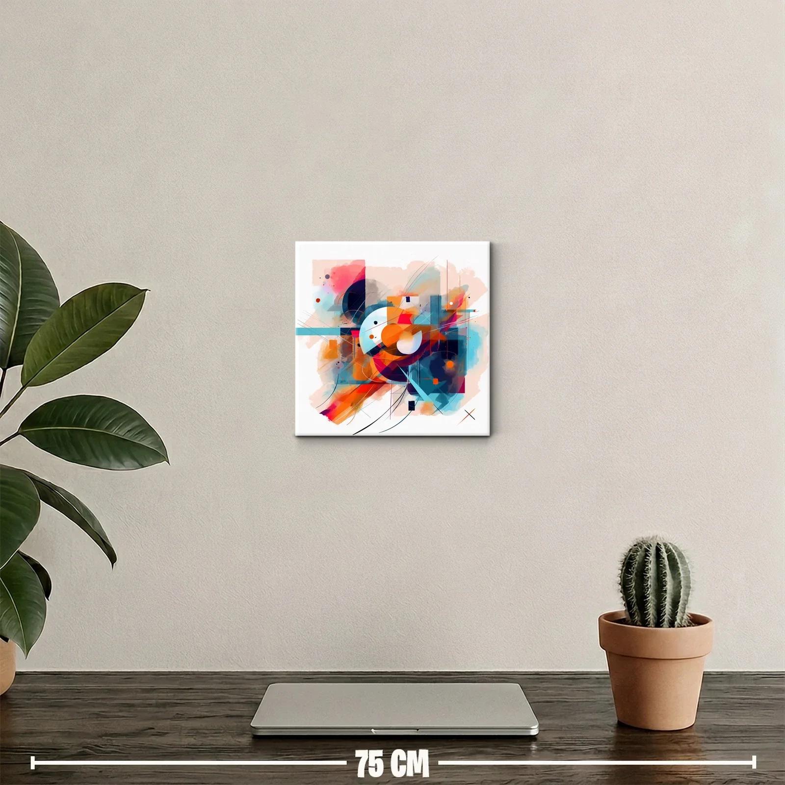Composición abstracta en tonos vivos y formas geométricas — miniatura 2