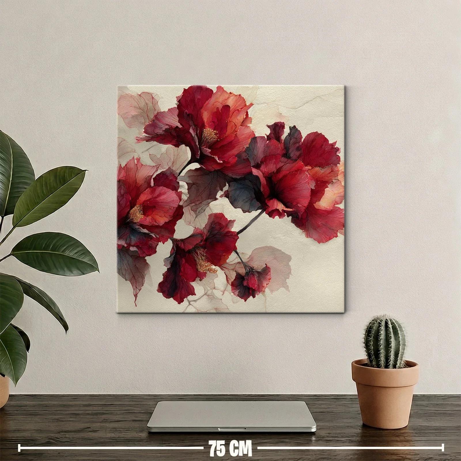 Elegancia floral en tonos granates intensos y sombras suaves — miniatura 2