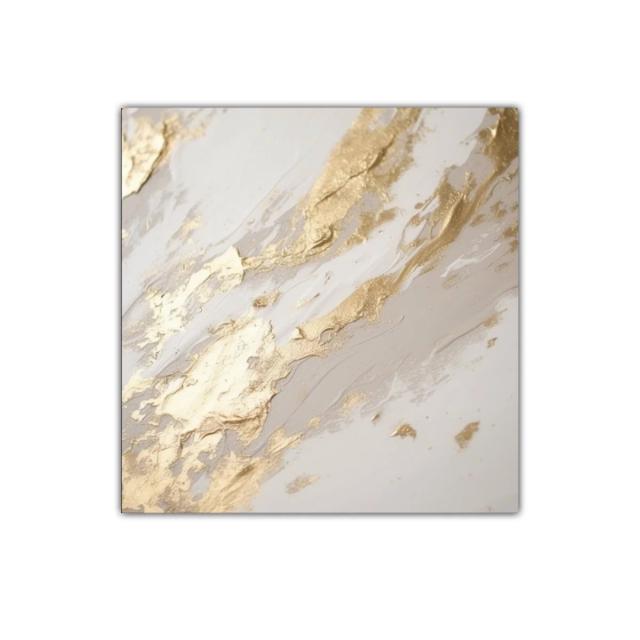 Cuadro abstracto con texturas doradas y tonos neutros