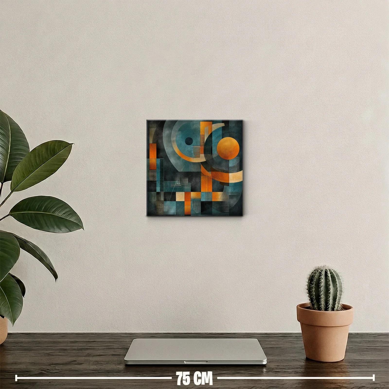 Composición abstracta con formas geométricas y tonos cálidos — miniatura 2