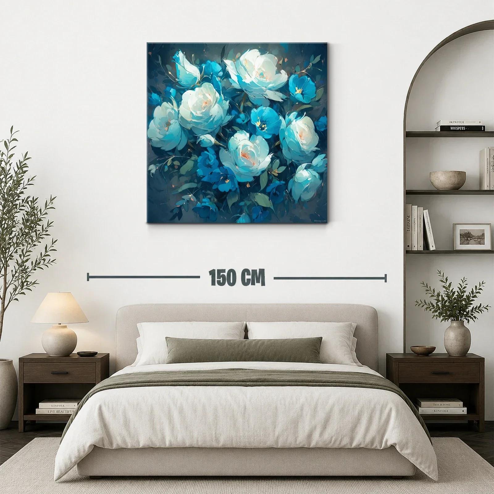 Naturaleza en calma con flores en tonos azul y blanco — miniatura 3