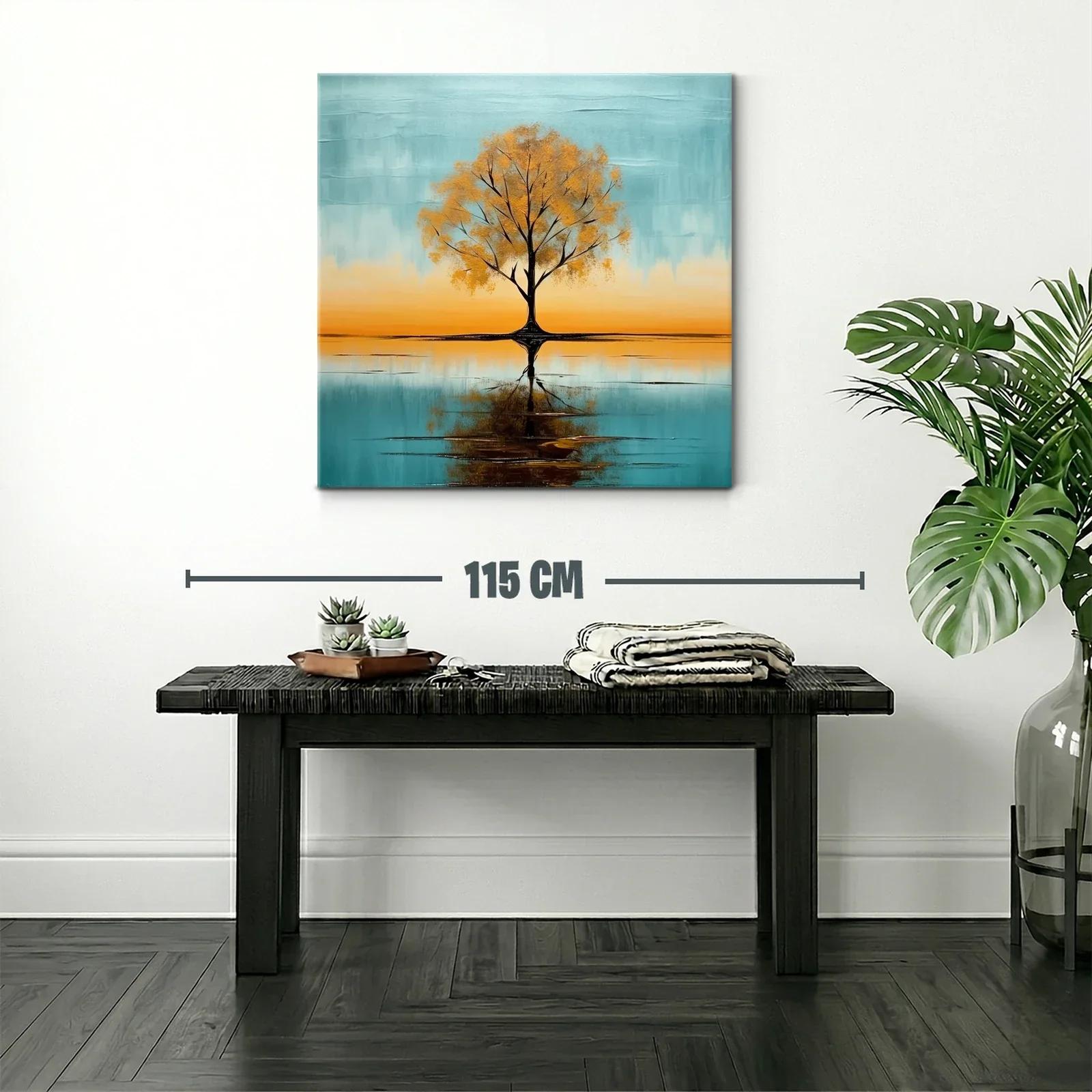 Ética y serenidad en árbol reflejado sobre agua tranquila — miniatura 2
