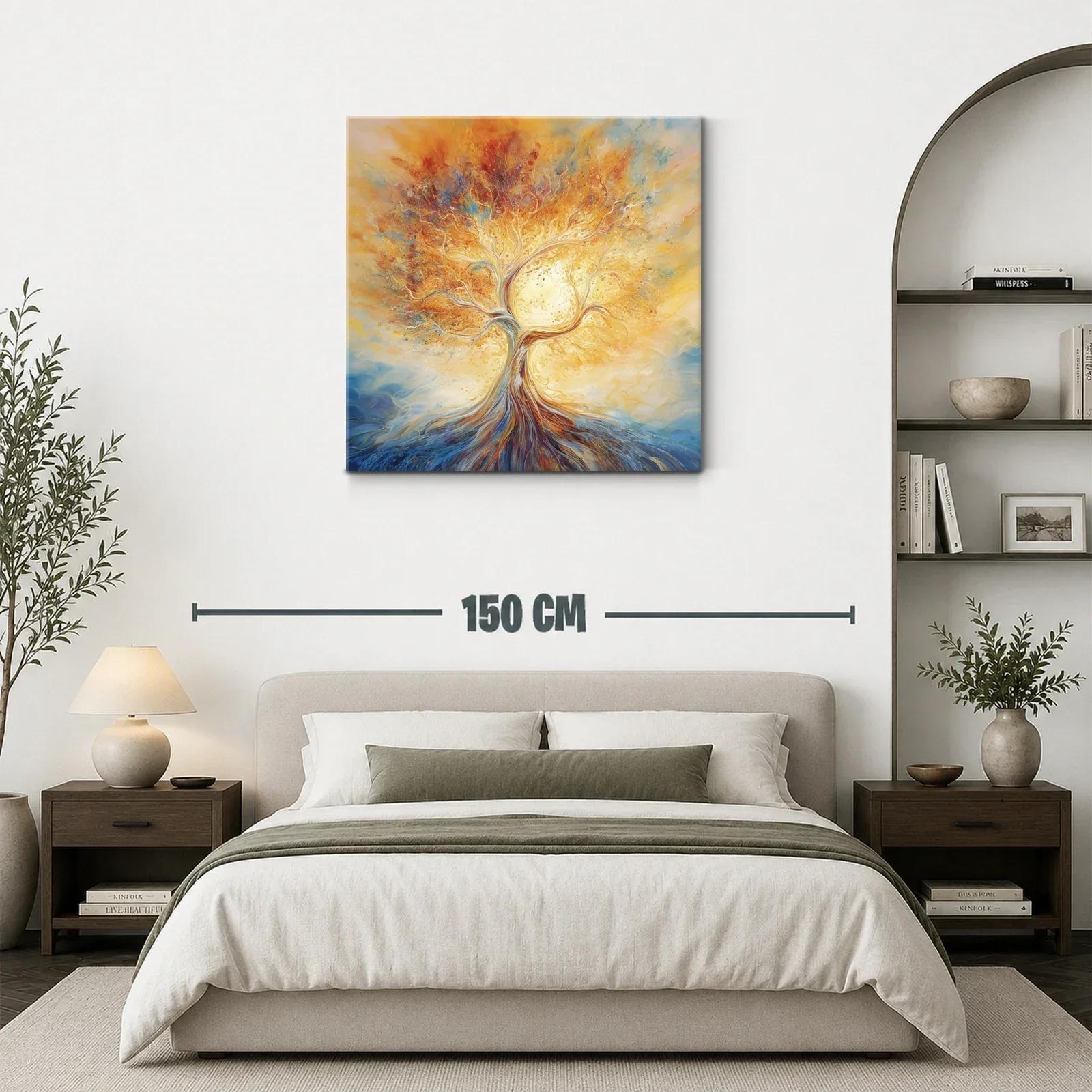 Árbol de luz y energía en tonos cálidos y azules — miniatura 3