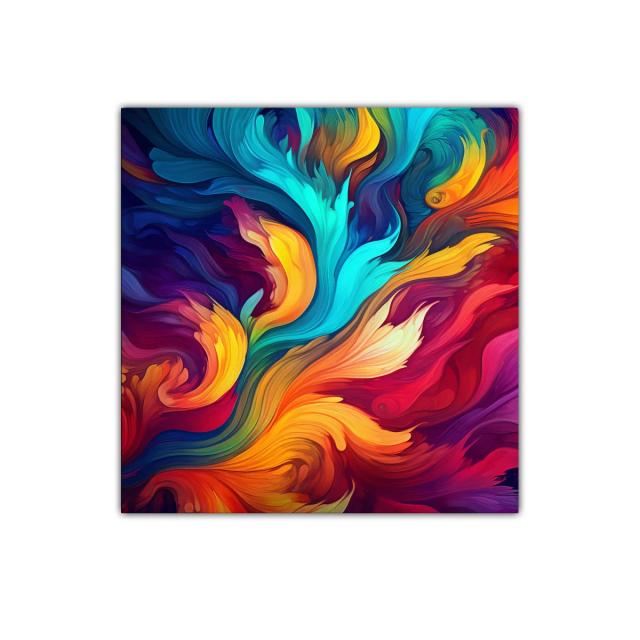 Cuadro Abstracto con Fluidez y Colores Vibrantes