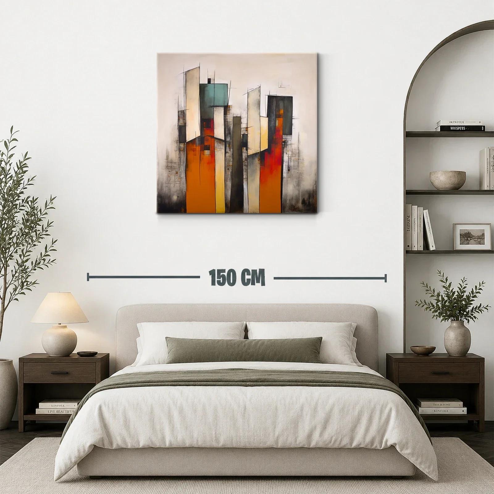 Composición abstracta con formas geométricas y tonos cálidos — miniatura 3