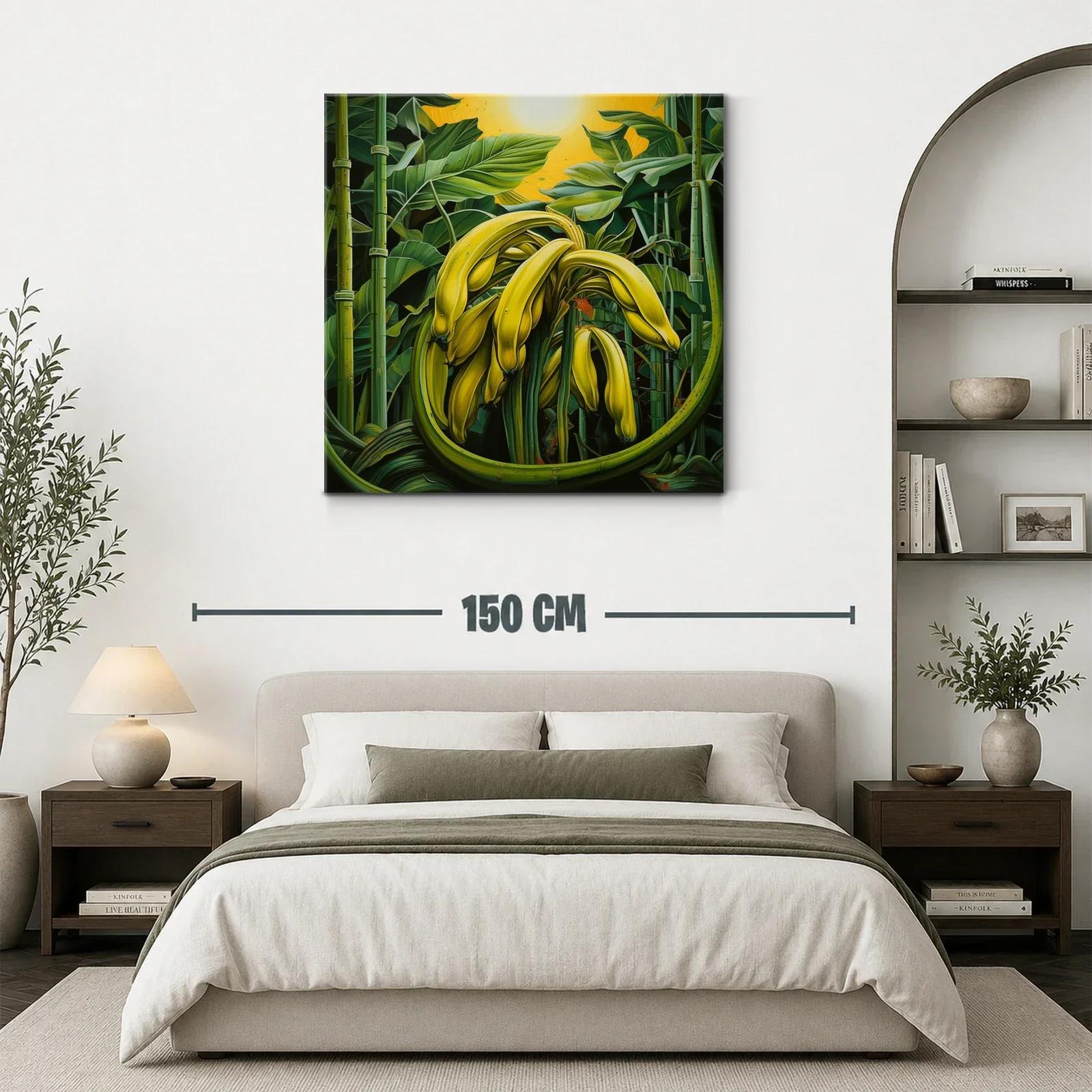 Cuadro vibrante de plátanos maduros bajo el sol tropical — miniatura 3