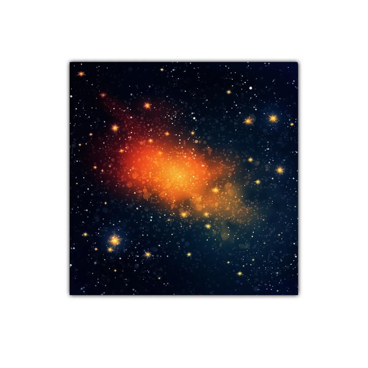 Cuadro abstracto con efecto estelar y tonos cálidos — miniatura 1