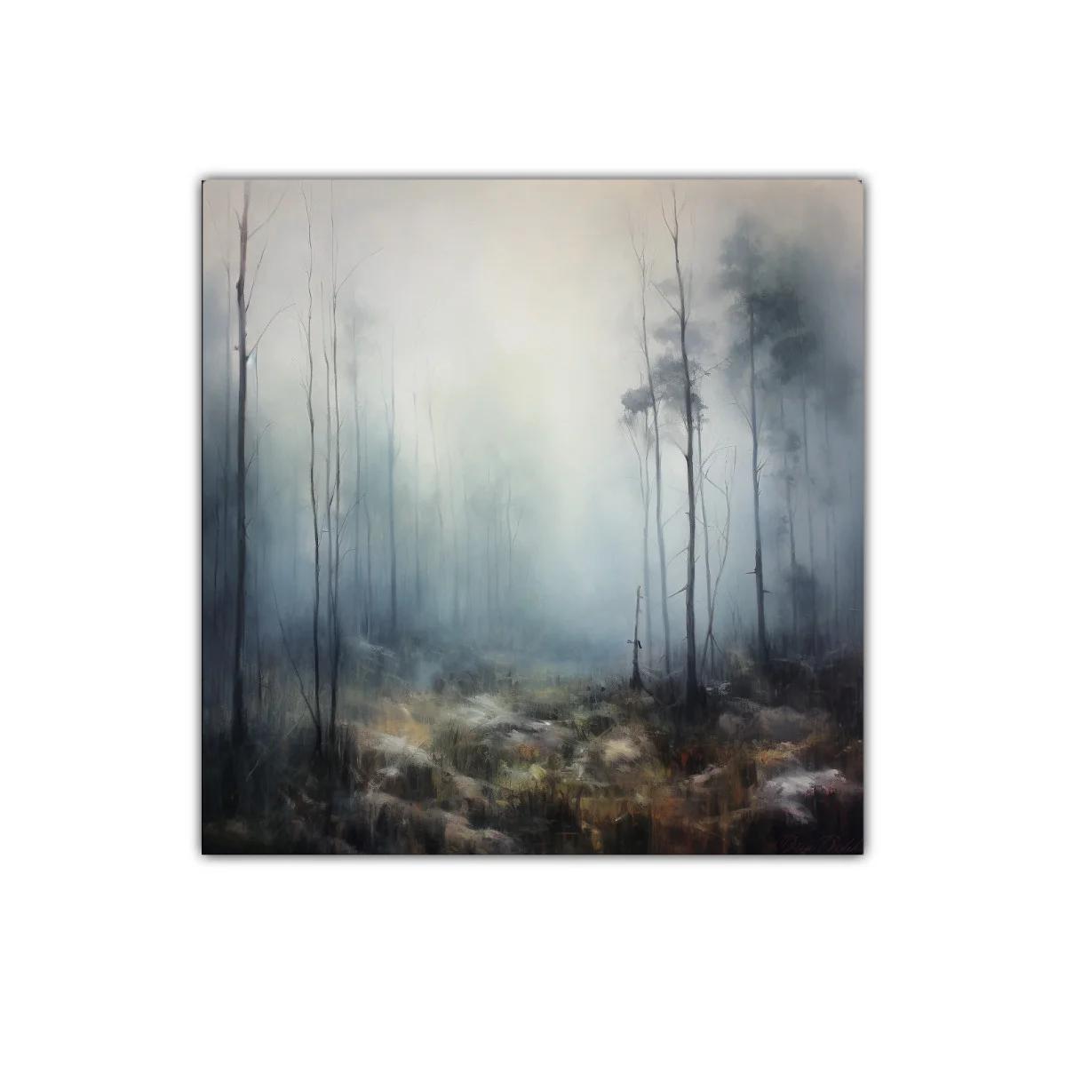 Bosque brumoso con atmósfera misteriosa y tonos suaves — imagen principal