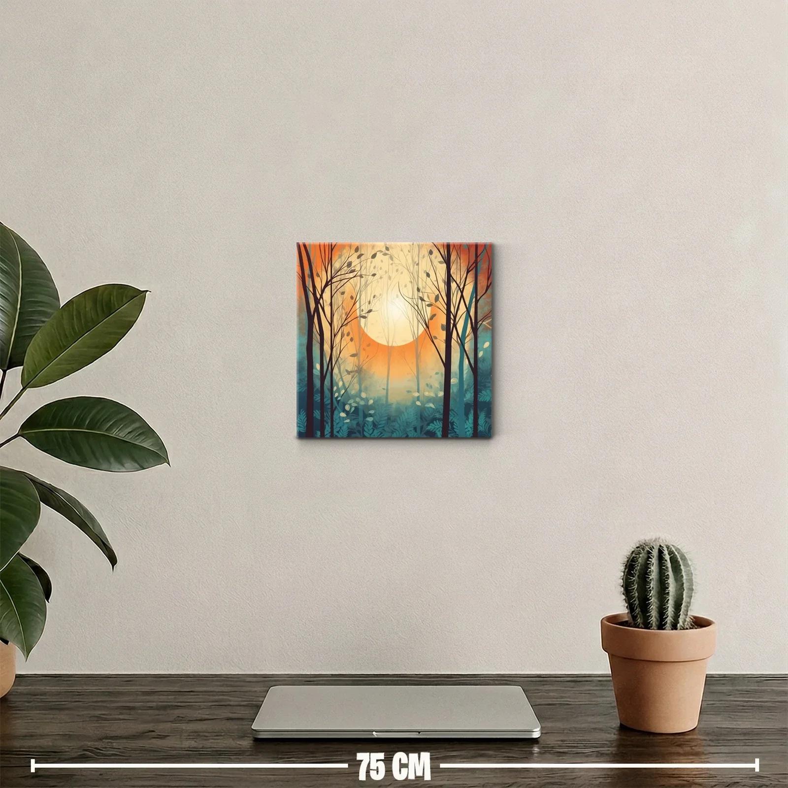 Bosque al amanecer con atmósfera cálida y serena — miniatura 2