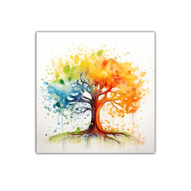 Árbol de colores vibrantes para decorar paredes