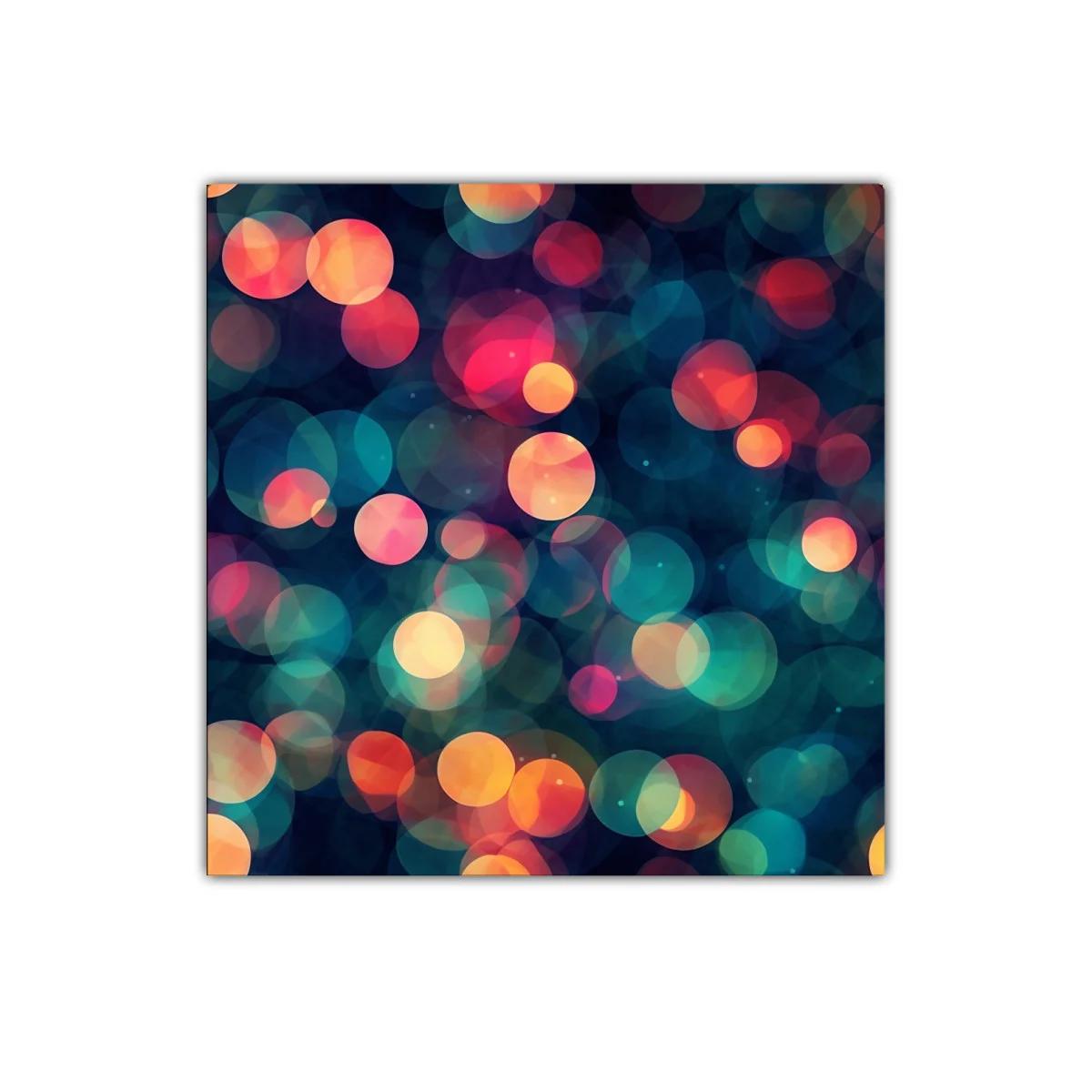 Cuadro decorativo con luces abstractas multicolor en bokeh — miniatura 1