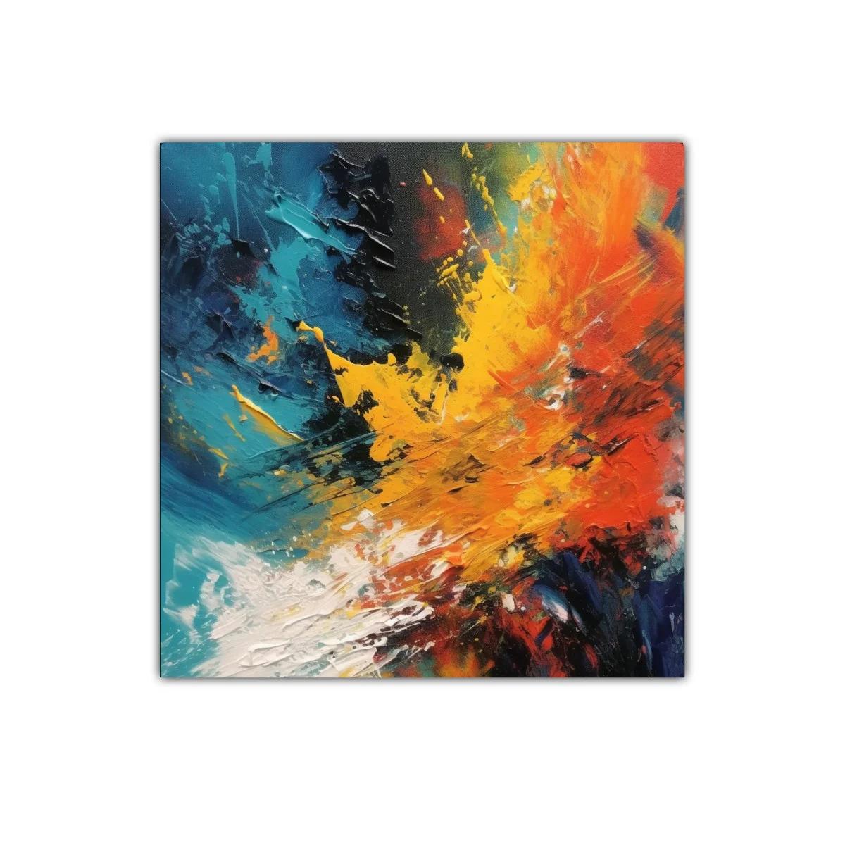 Cuadro abstracto con vibrantes explosiones de color — miniatura 1