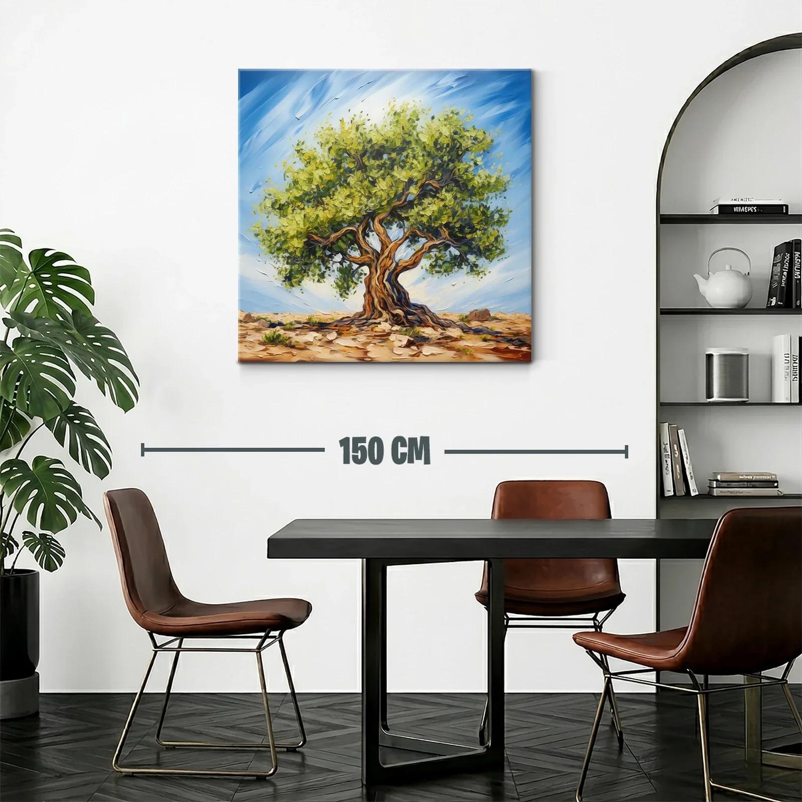 Árbol robusto en paisaje soleado con cielo azul — miniatura 2