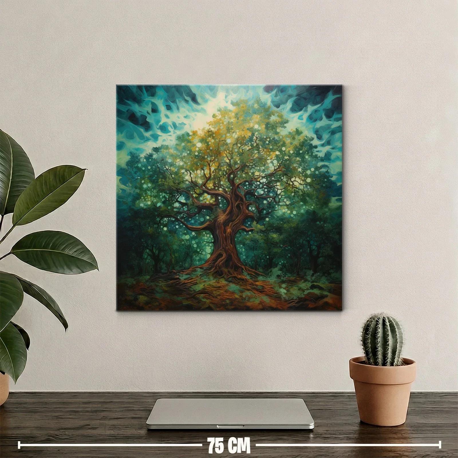 Árbol místico con luces en bosque encantado — miniatura 2