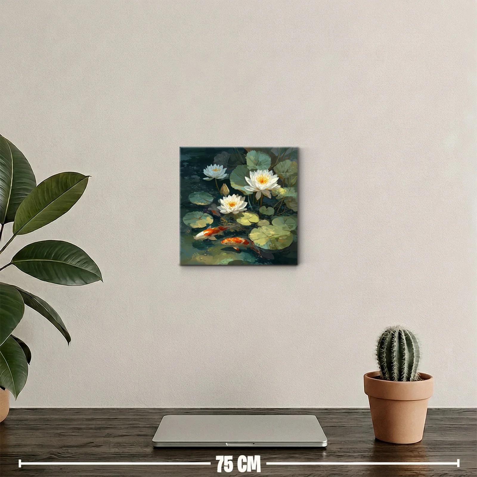 Serenidad de Nenúfares y Peces Koi en Agua Tranquila — miniatura 2