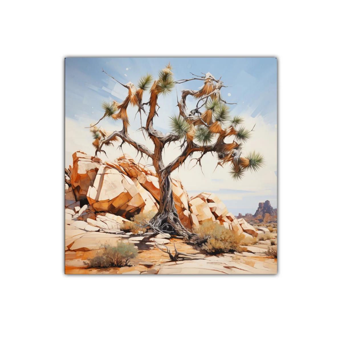 Árbol solitario en paisaje desértico iluminado al sol — miniatura 1