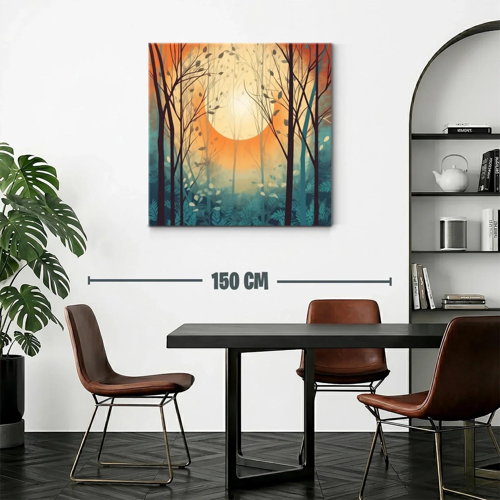 Bosque al amanecer con atmósfera cálida y serena — miniatura 2
