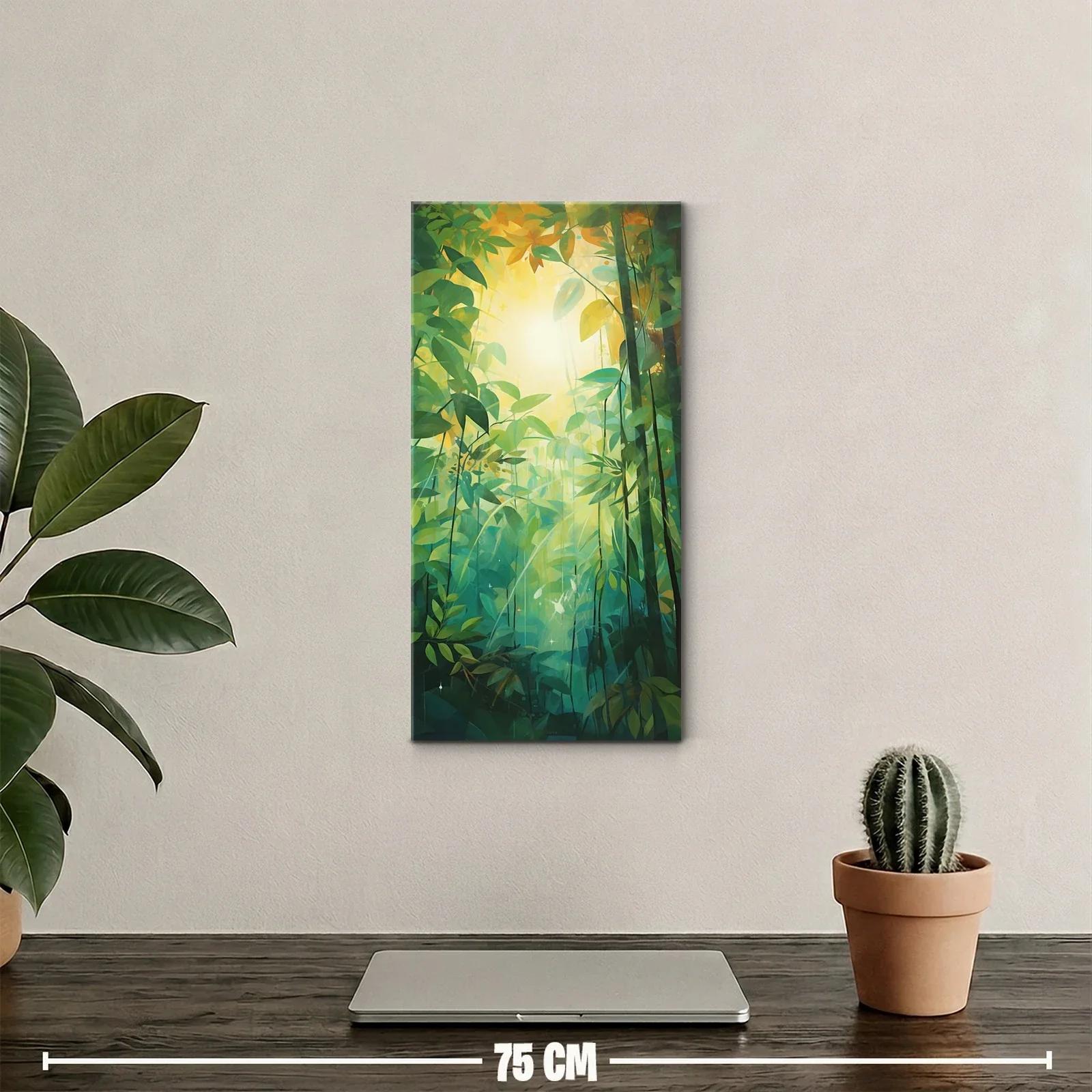 Cuadro selva tropical con claro luminoso — miniatura 2