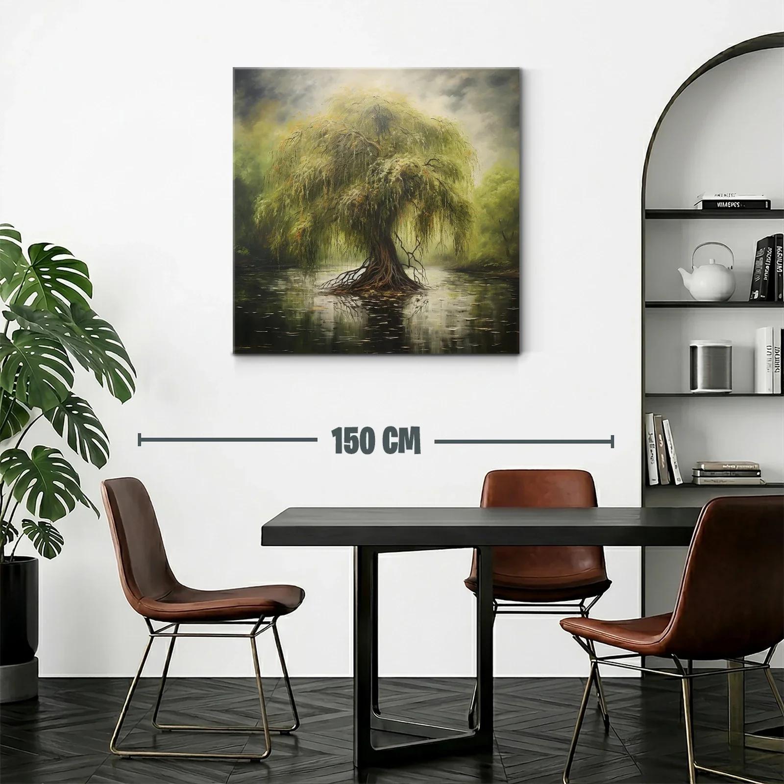 Magnífico árbol solitario reflejado en aguas tranquilas — miniatura 2