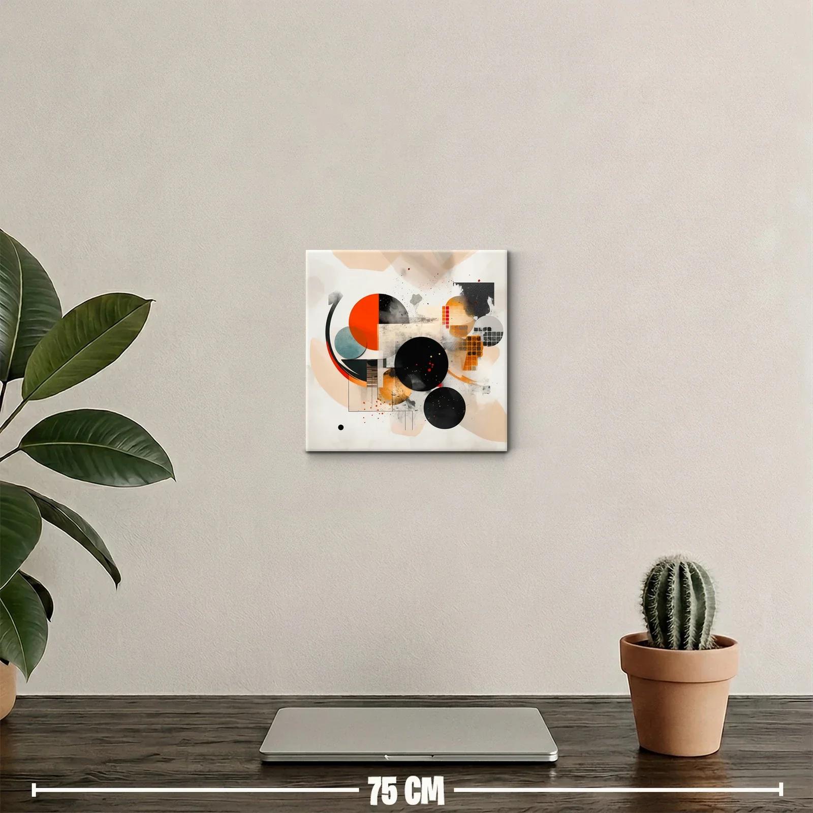 Composición abstracta con círculos y tonos cálidos — miniatura 2
