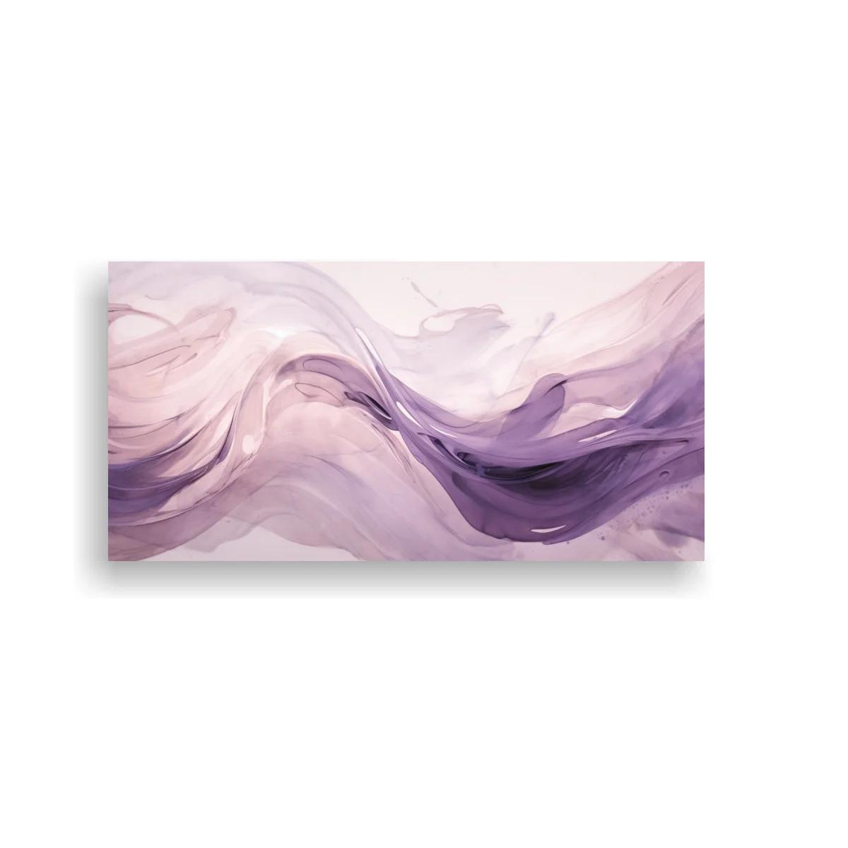 Cuadro ondas fluidas moradas