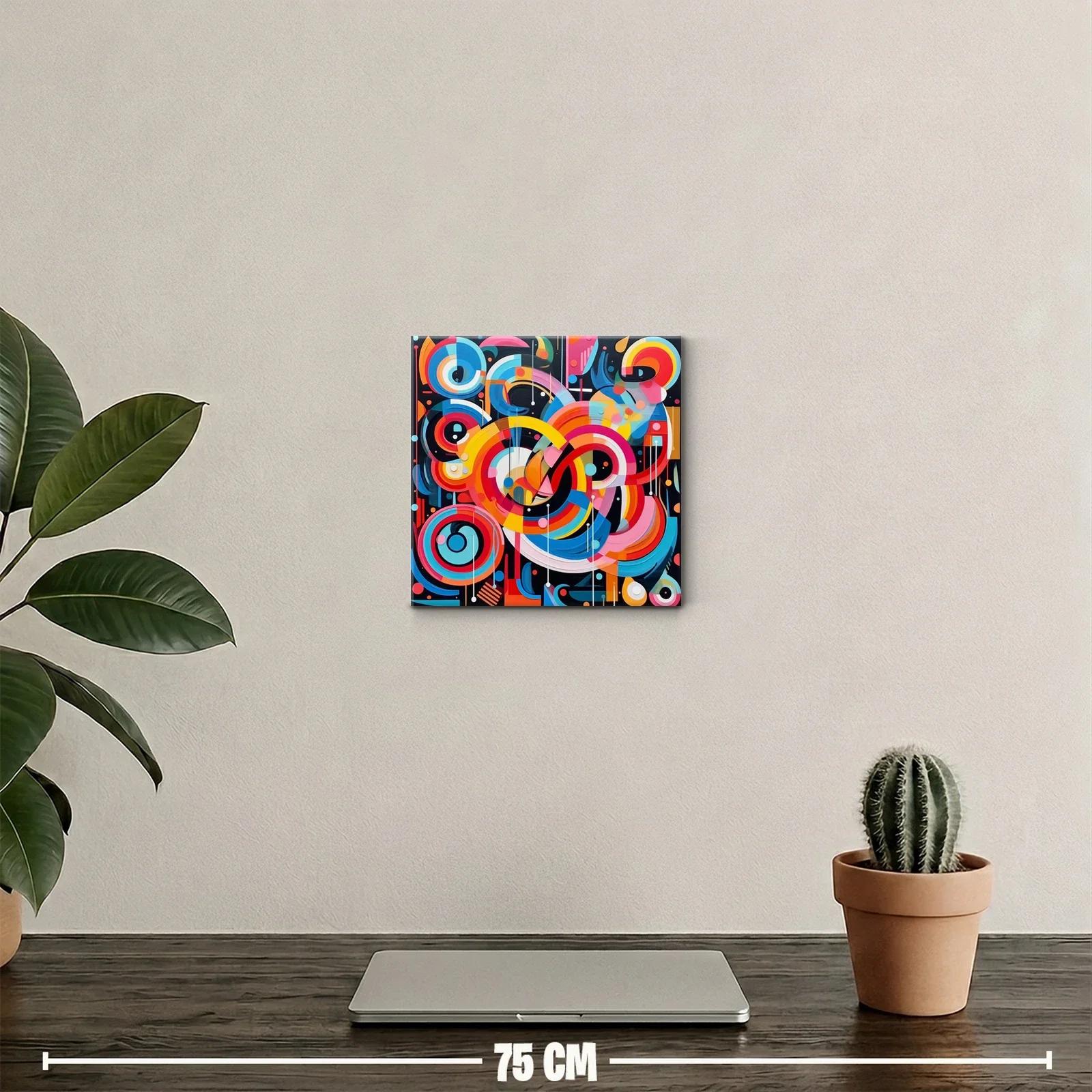 Composición Vibrante con Formas Circulares en Colores Intensos — miniatura 2