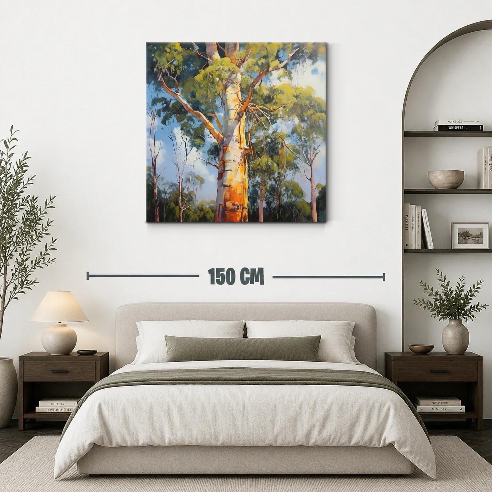 Tronco de árbol iluminado por luz natural vibrante — miniatura 3