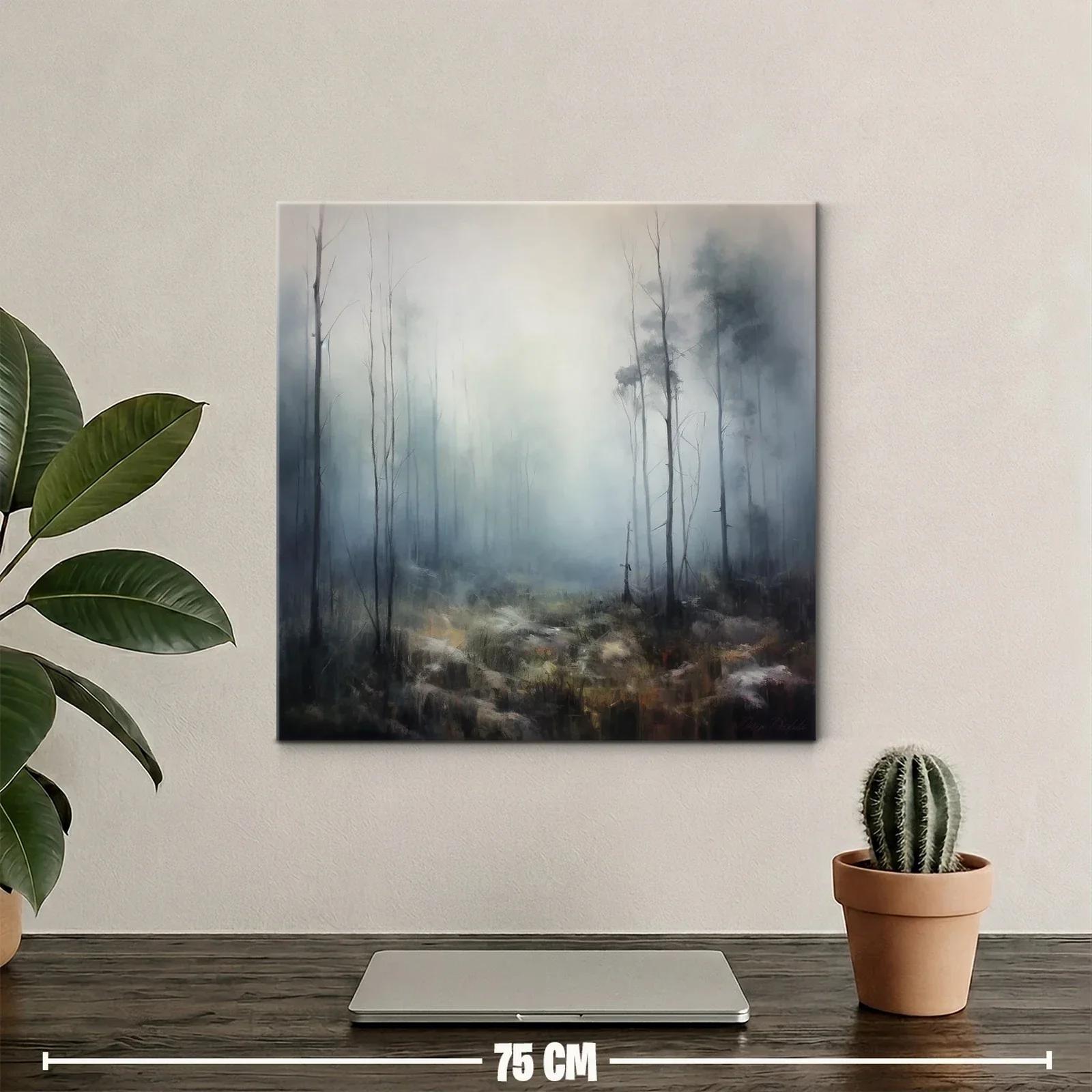 Bosque brumoso con atmósfera misteriosa y tonos suaves — miniatura 2