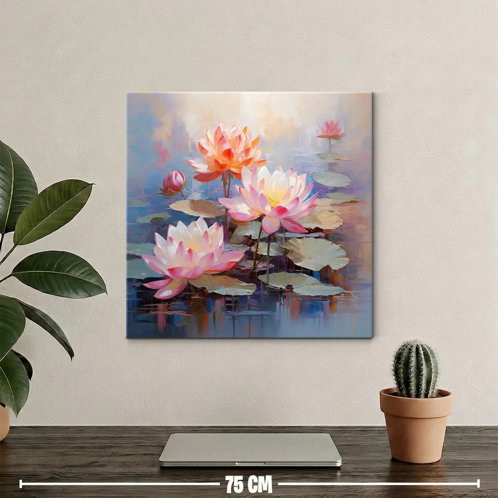Elegancia natural en flores de loto sobre agua serena — miniatura 2