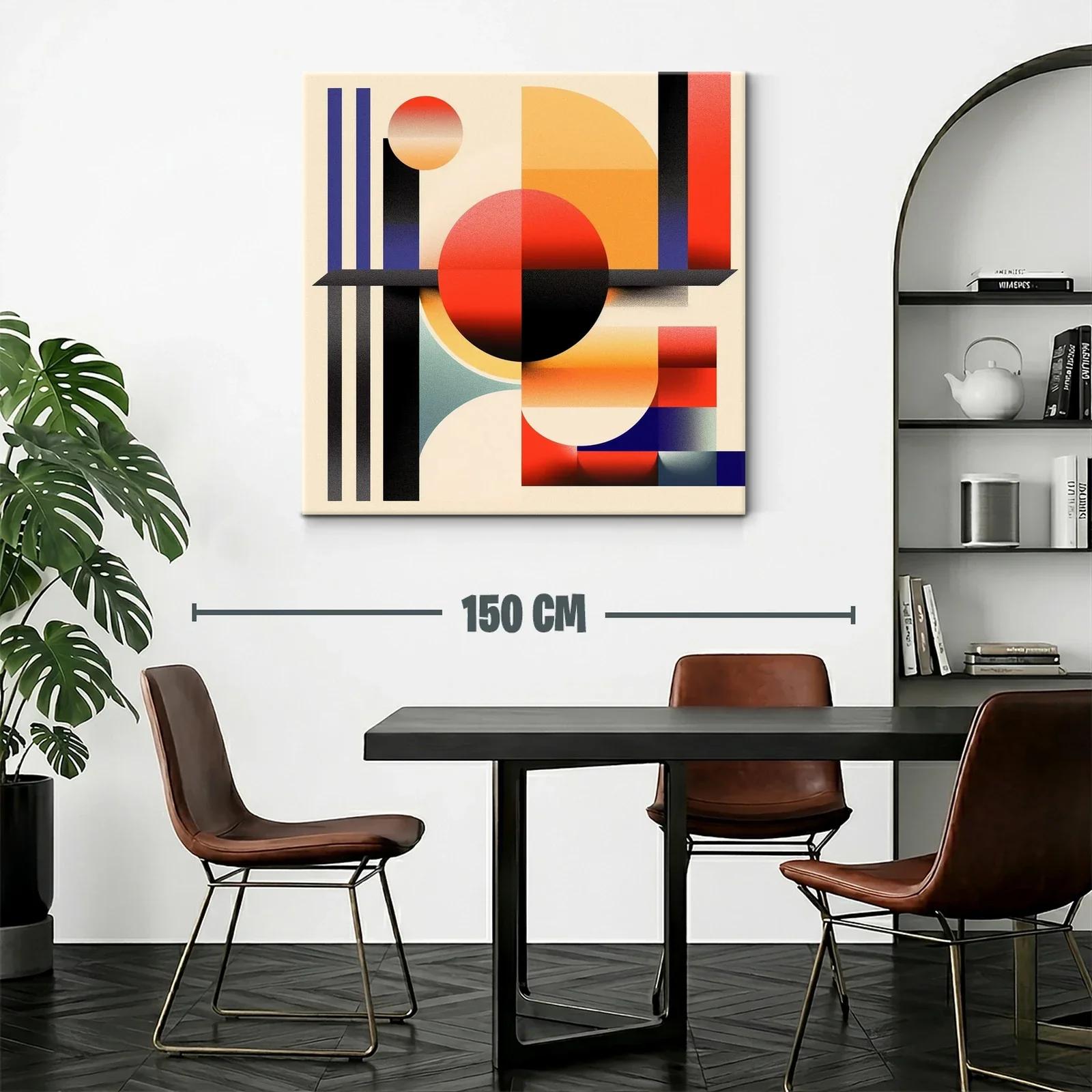 Composición geométrica con tonos cálidos y contrastes vibrantes — miniatura 2