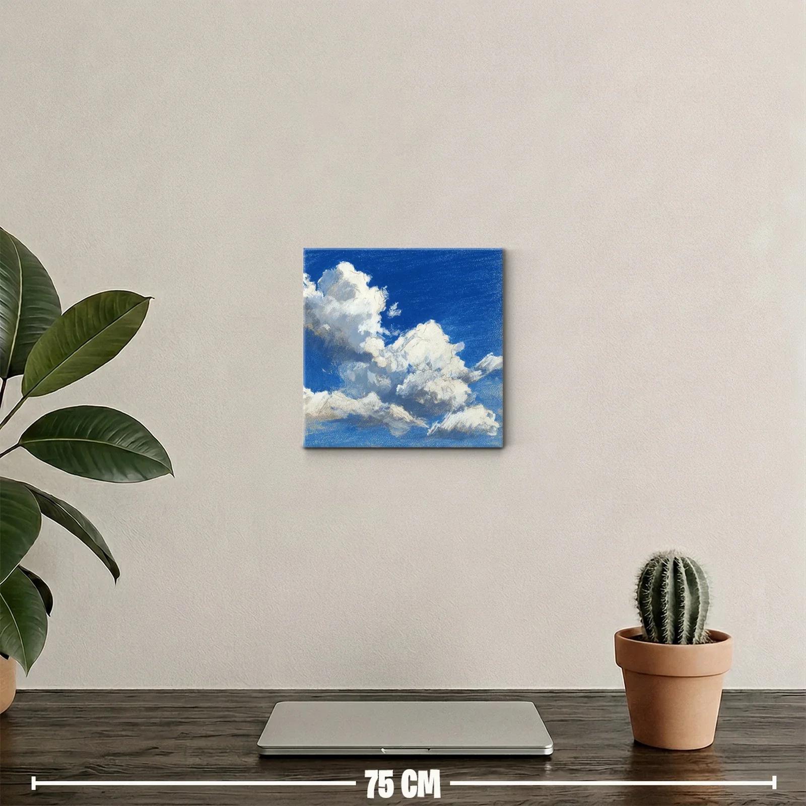 Cielo azul con nubes blancas esponjosas para decorar — miniatura 2