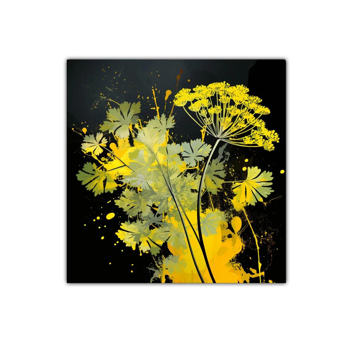 Flores amarillas vibrantes sobre fondo oscuro moderno — imagen principal