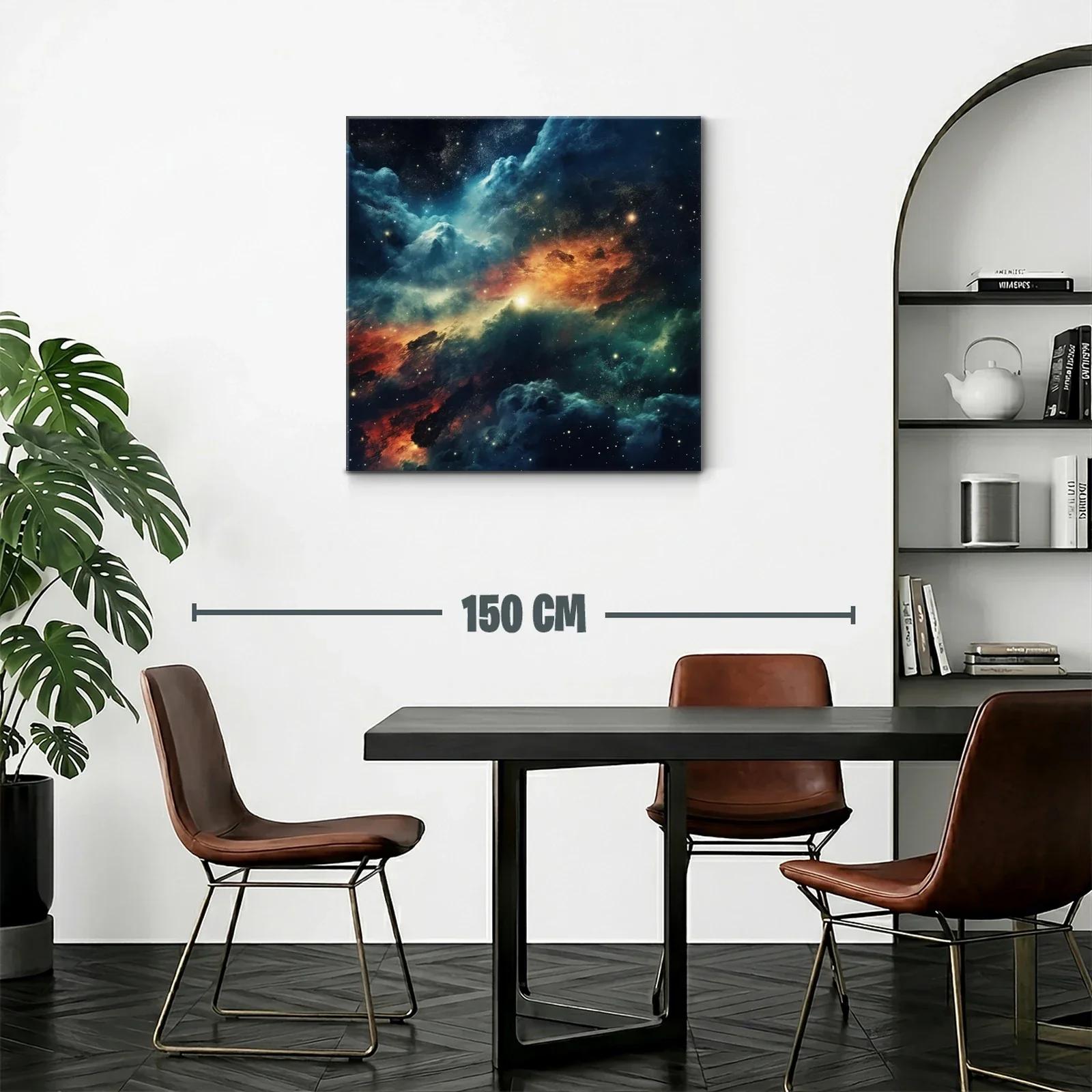 Nebulosa Cósmica en Tonos Profundos y Vibrantes — miniatura 2