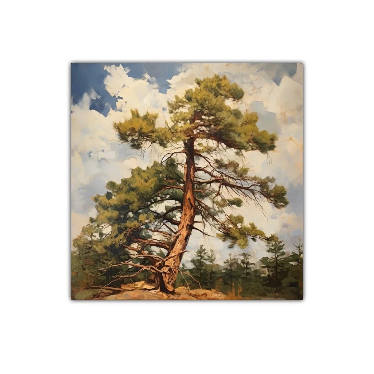 Árbol Solitario Bajo Cielo Nublado con Luz Cálida — imagen principal