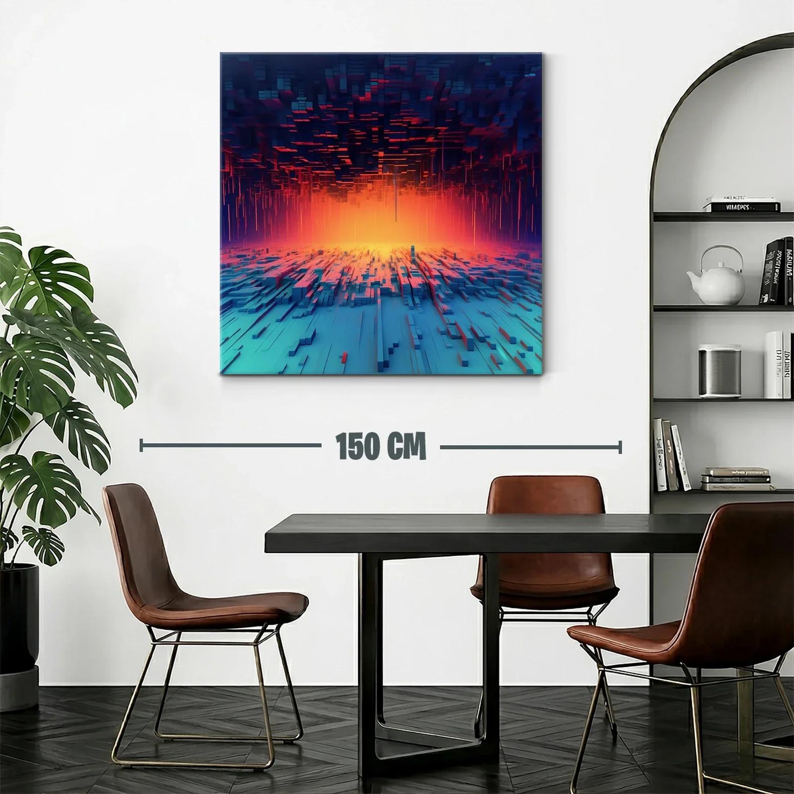 Paisaje abstracto futurista con luces intensas — miniatura 2