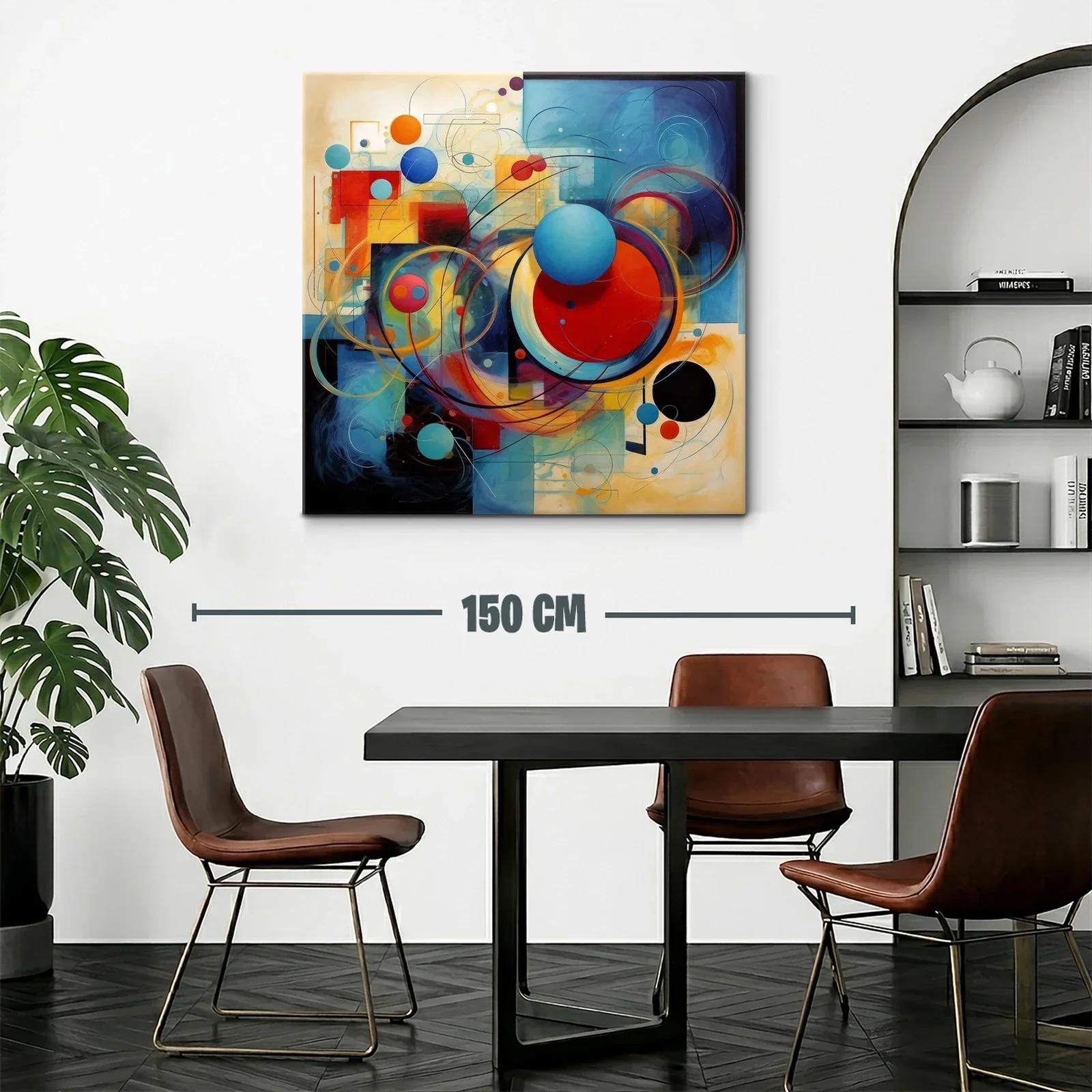 Composición abstracta con círculos y formas geométricas vibrantes — miniatura 2