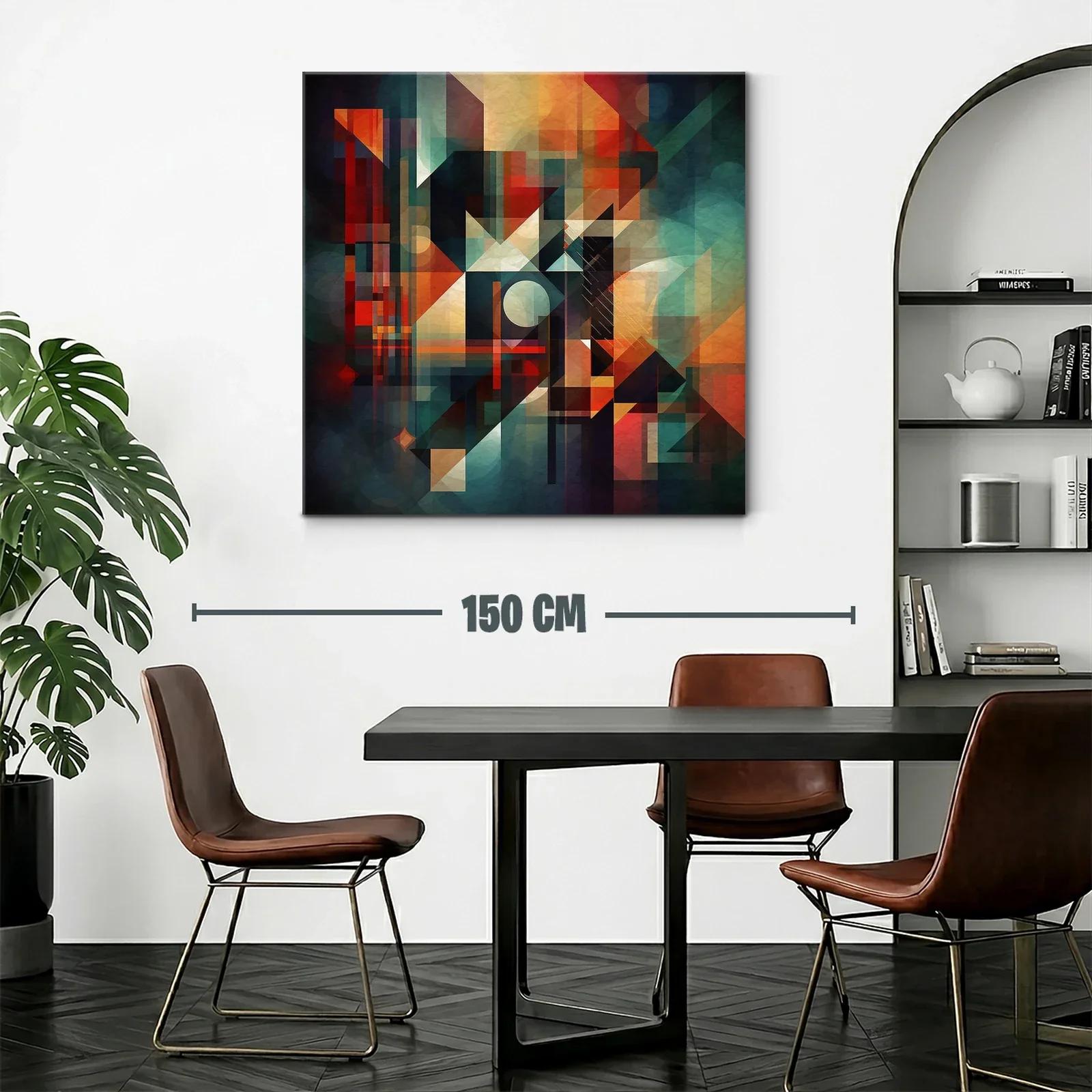 Composición abstracta con formas geométricas y tonos cálidos — miniatura 2