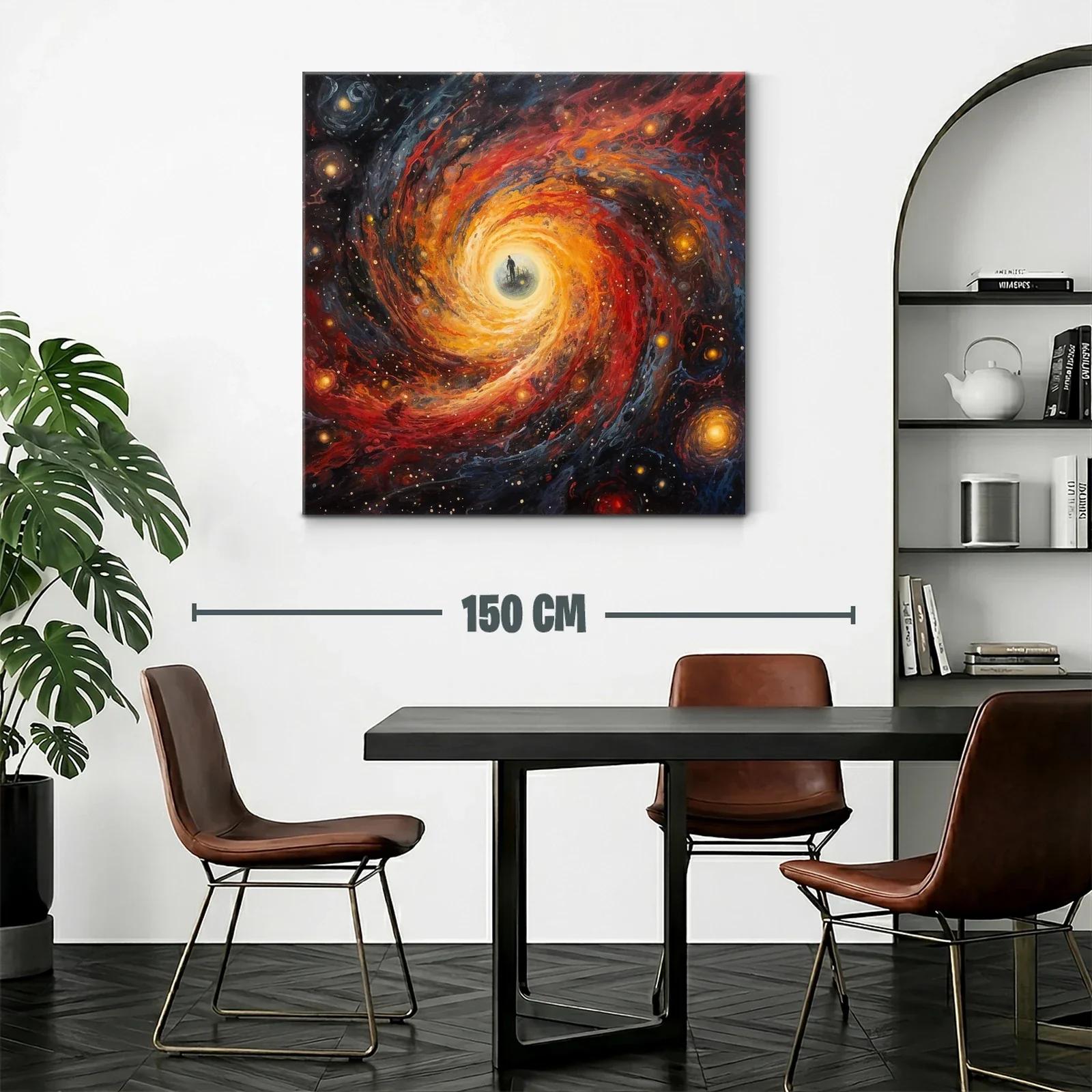 Espiral cósmica con silueta en el centro brillante — miniatura 2