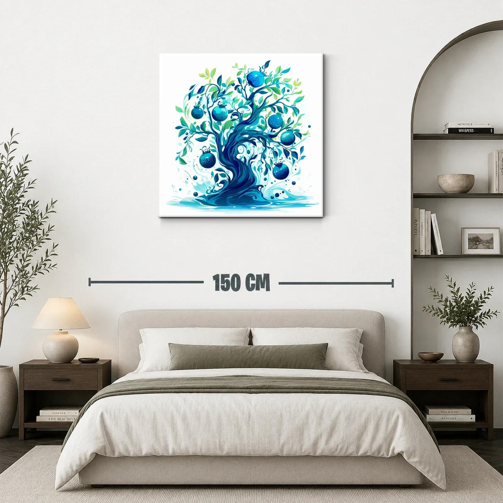 Árbol Azul con Granadas en Movimiento Natural — miniatura 3