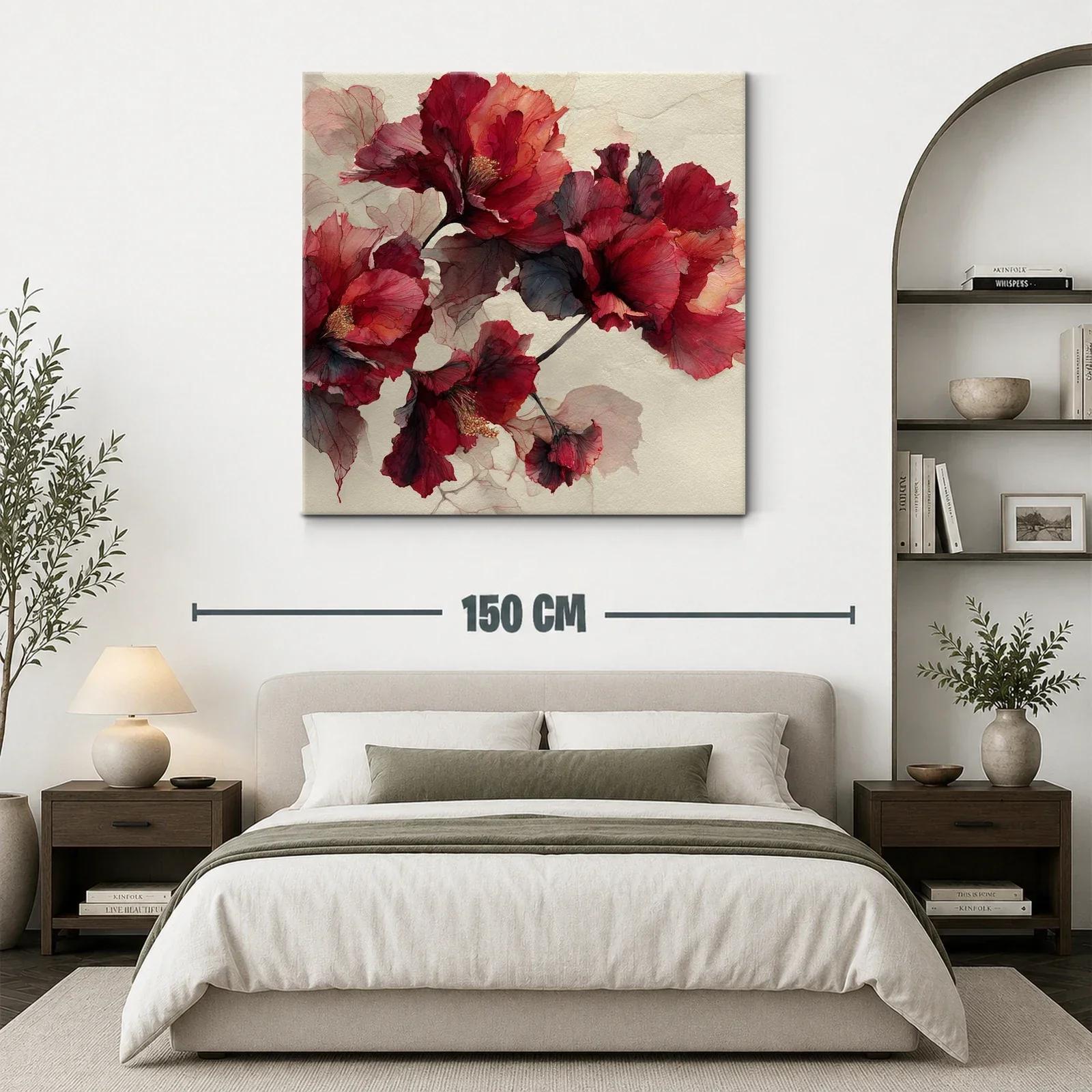 Elegancia floral en tonos granates intensos y sombras suaves — miniatura 3