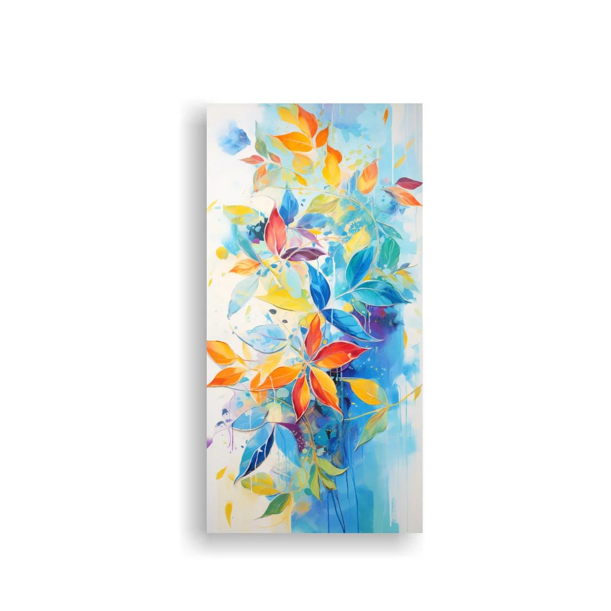Cuadro flores abstractas en capas translúcidas — imagen principal
