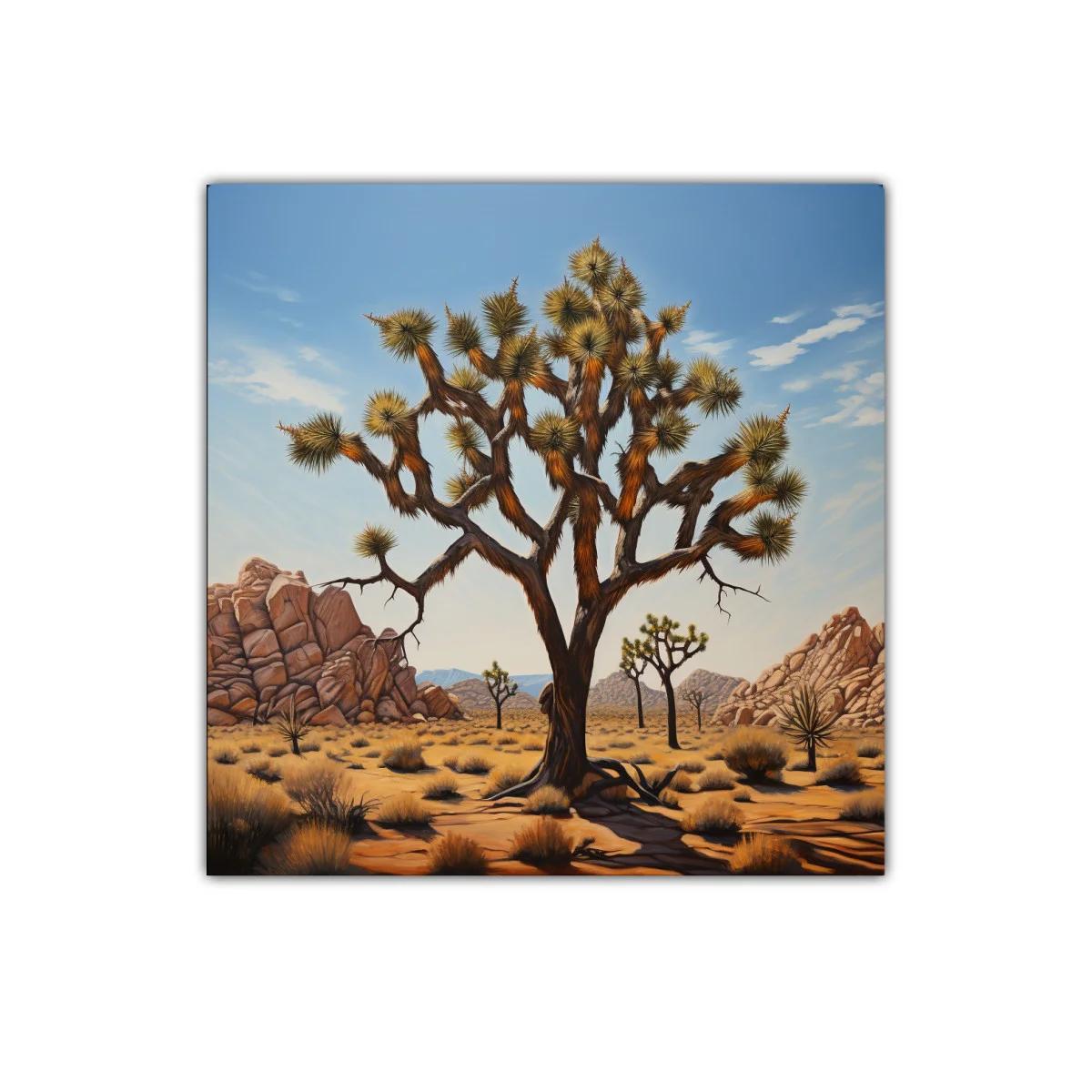 Árbol desértico en paisaje rocoso al atardecer — imagen principal