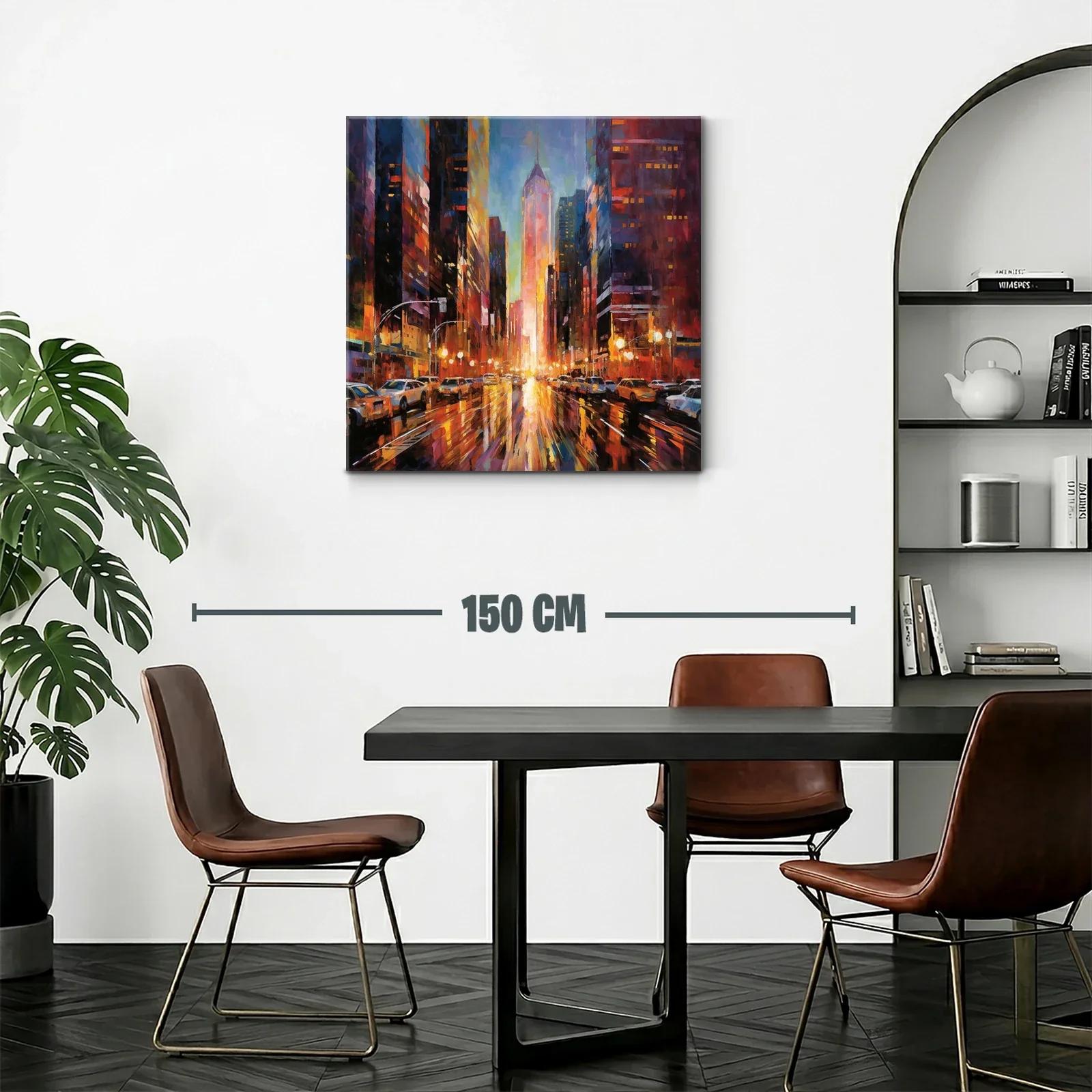 Atardecer urbanita con reflejos intensos y vibrantes — miniatura 2