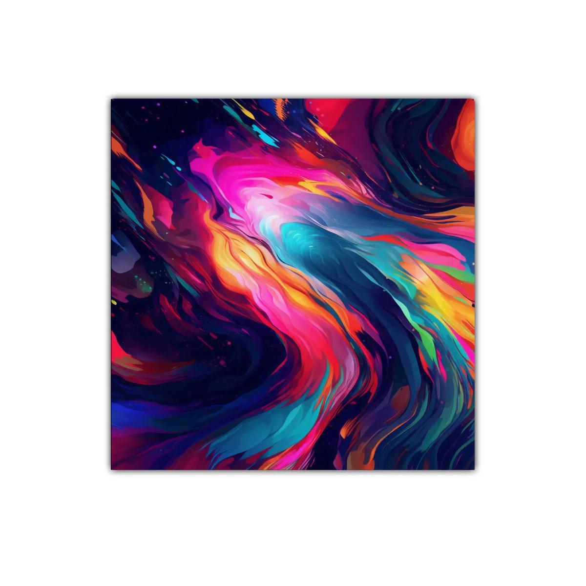 Explosion de colores vibrantes con formas onduladas en movimiento — imagen principal