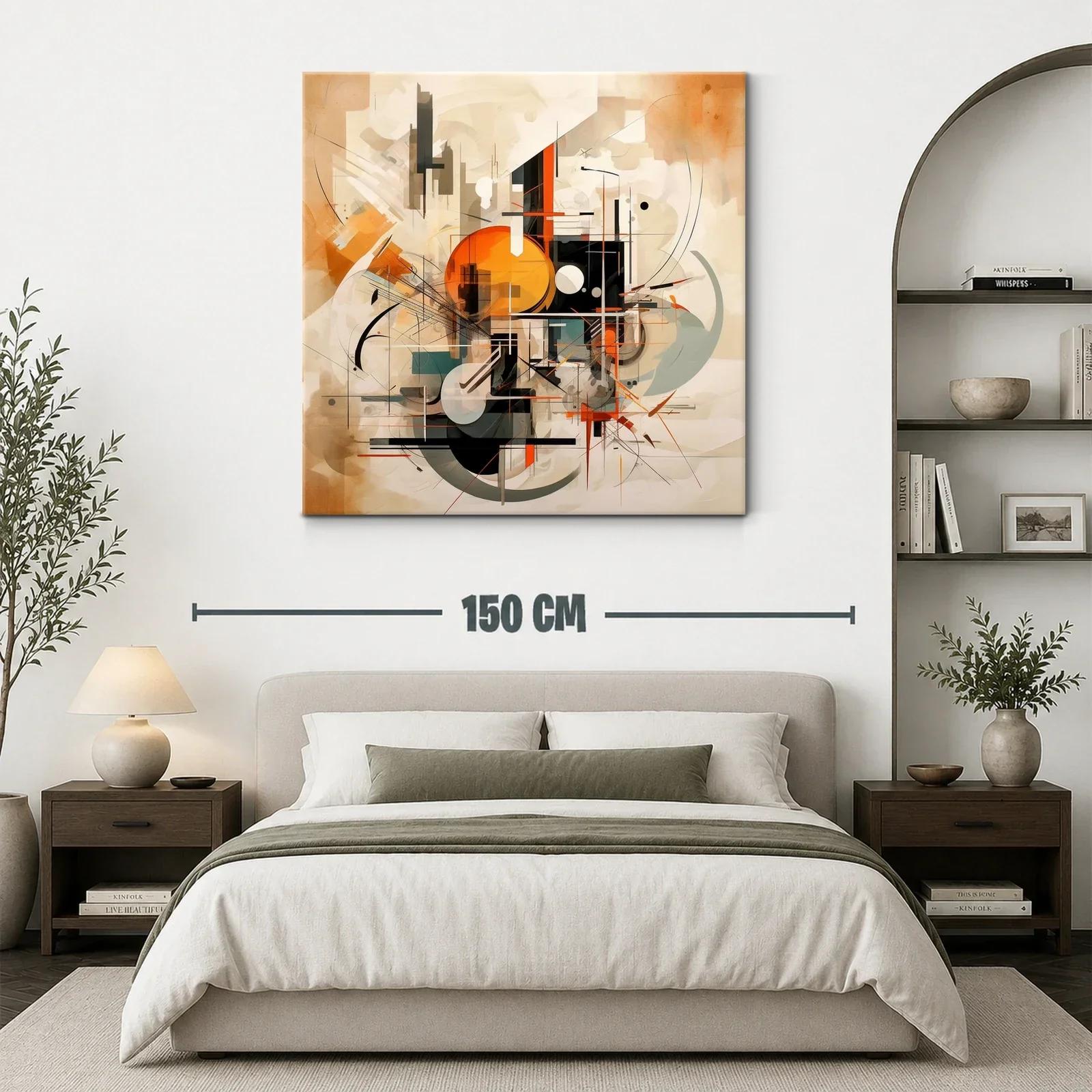 Composición abstracta con formas geométricas y tonos cálidos — miniatura 3