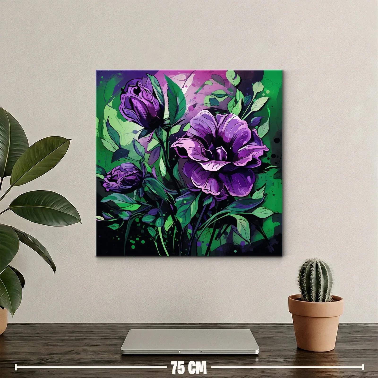 Floraciones vibrantes en tonos violetas y verdes — miniatura 2
