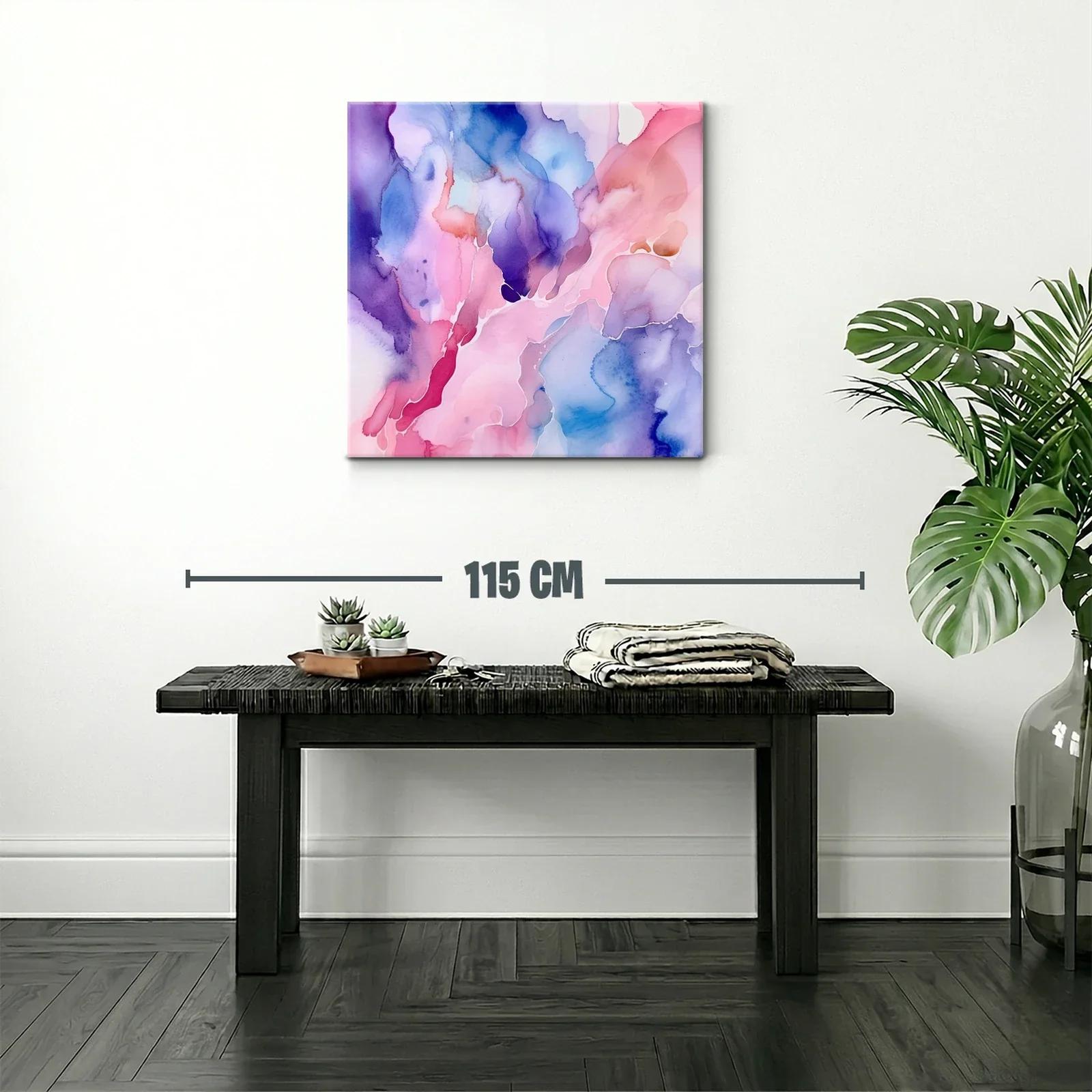 Cuadro abstracto con tonos suaves y vibrantes — miniatura 2