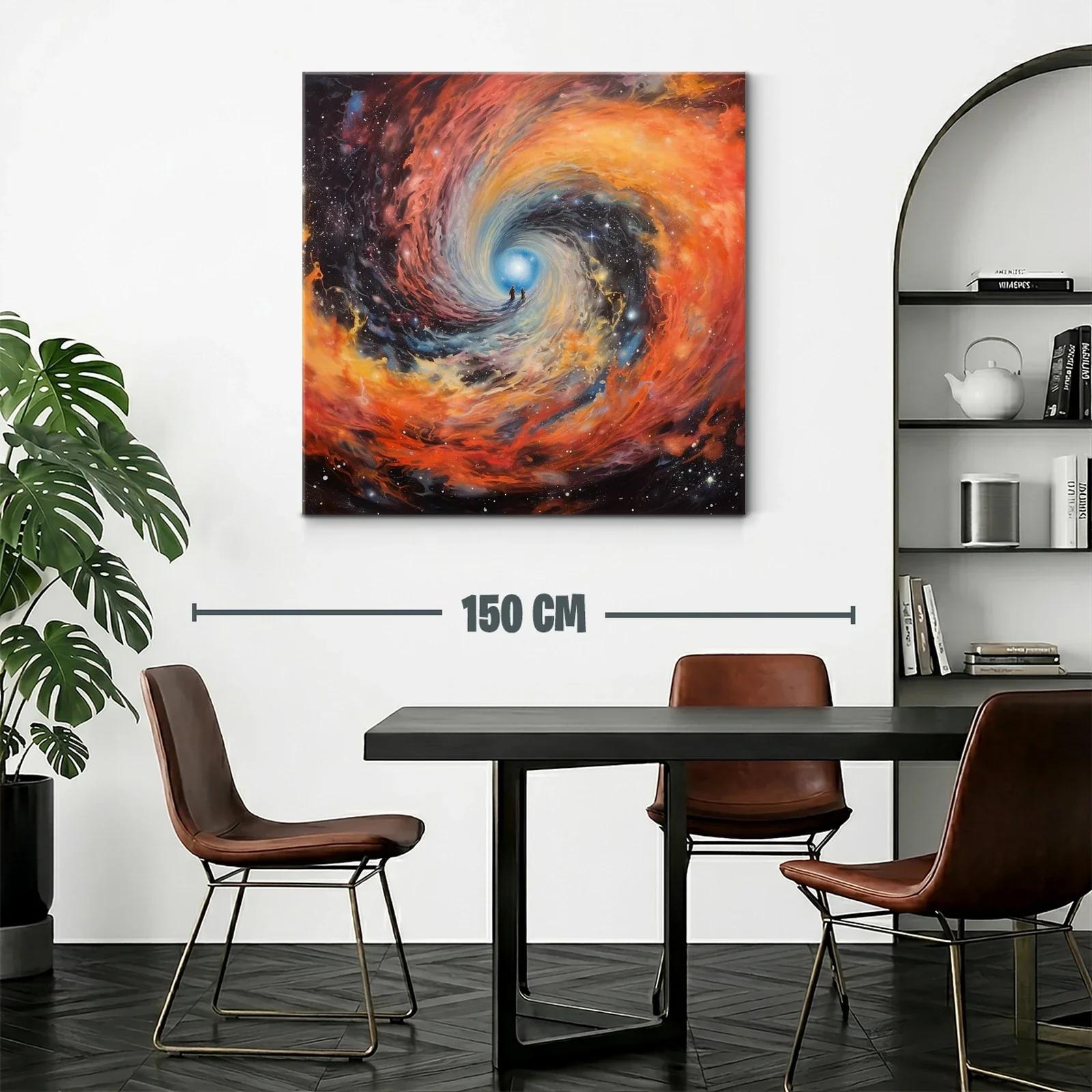 Espiral Cósmica con Luz Azul y Tonos Cálidos Vibrantes — miniatura 2